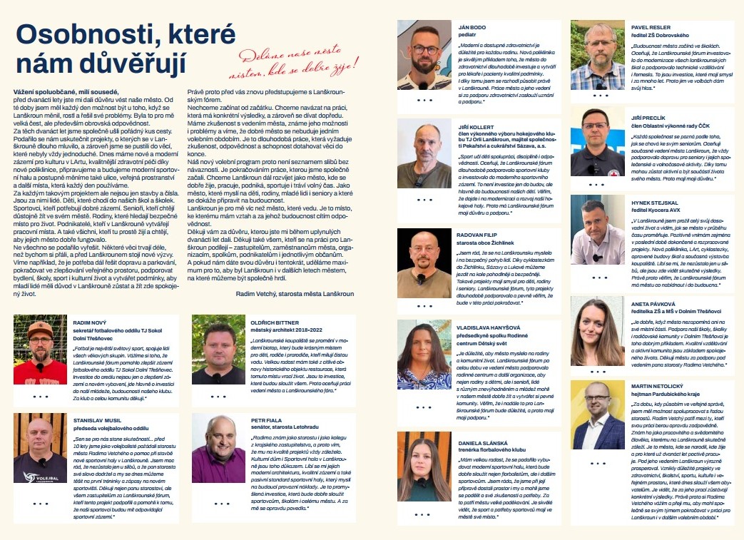 Děkujeme za podporu našim příznivcům